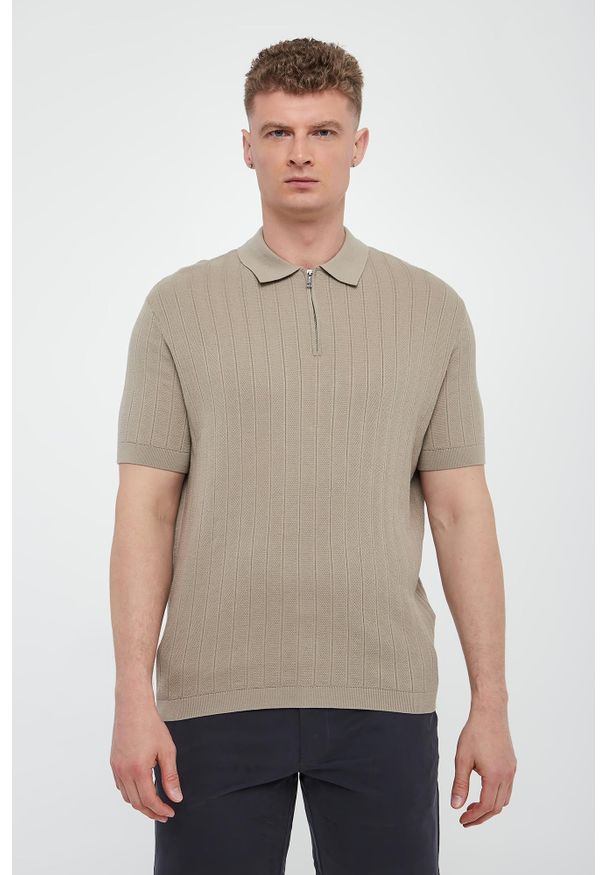 Armani Exchange - Polo męskie bawełniane ARMANI EXCHANGE. Typ kołnierza: polo. Materiał: bawełna