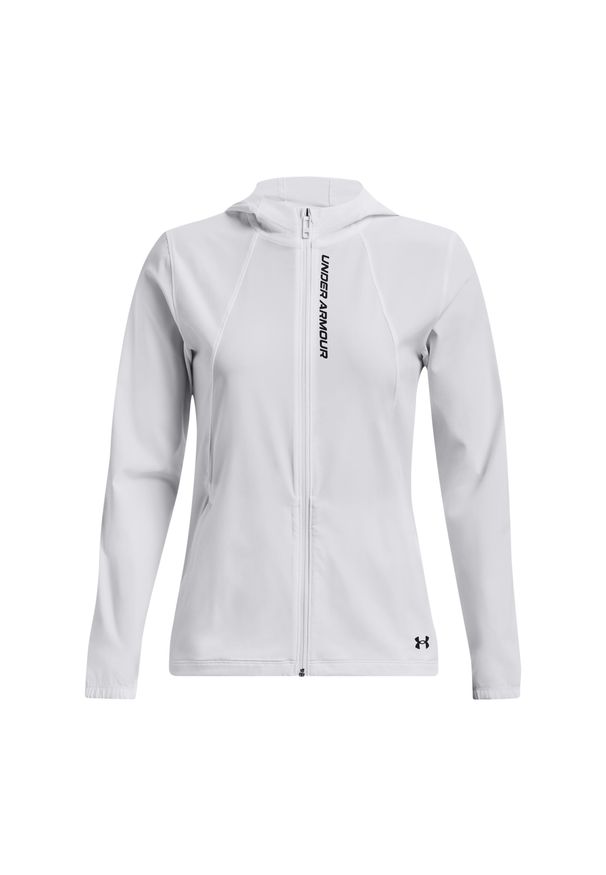 Damska bluza dresowa Under Armour OutRun the Storm. Kolor: biały. Materiał: dresówka. Sport: bieganie