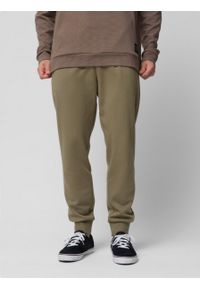 outhorn - Spodnie dresowe męskie - khaki. Kolor: brązowy. Materiał: dresówka #4