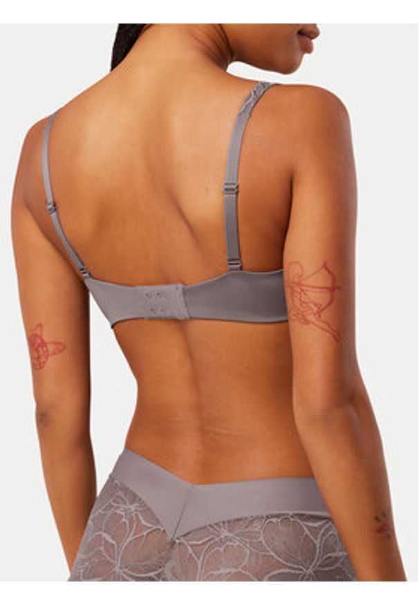Triumph Biustonosz z fiszbiną Illusion 10219845 Szary. Kolor: szary. Materiał: syntetyk