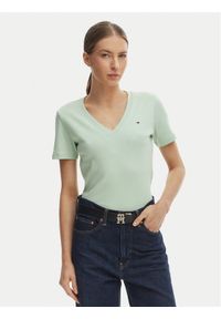TOMMY HILFIGER - Tommy Hilfiger T-Shirt New Cody WW0WW40584 Zielony Slim Fit. Kolor: zielony. Materiał: bawełna #1