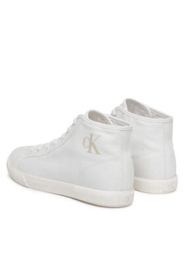 Calvin Klein Jeans Sneakersy Ess Vulc Mid Cv Mg Wn YW0YW01761 Biały. Kolor: biały. Materiał: materiał