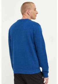 Hugo - HUGO bluza bawełniana męska kolor niebieski z nadrukiem. Kolor: niebieski. Materiał: bawełna. Wzór: nadruk #2