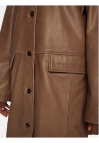 Herskind Płaszcz przejściowy Halston 5470175 Brązowy Loose Fit. Kolor: brązowy. Materiał: skóra #4