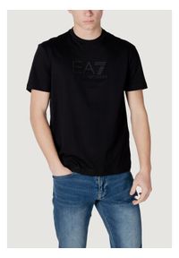 EA7 Emporio Armani T-Shirt 7M000224 AF10375 UC001 Czarny Regular Fit. Kolor: czarny. Materiał: bawełna