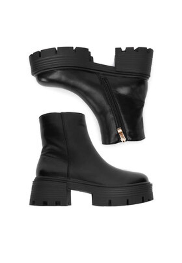 DeeZee Botki 62083-3 Czarny. Kolor: czarny. Materiał: materiał, syntetyk