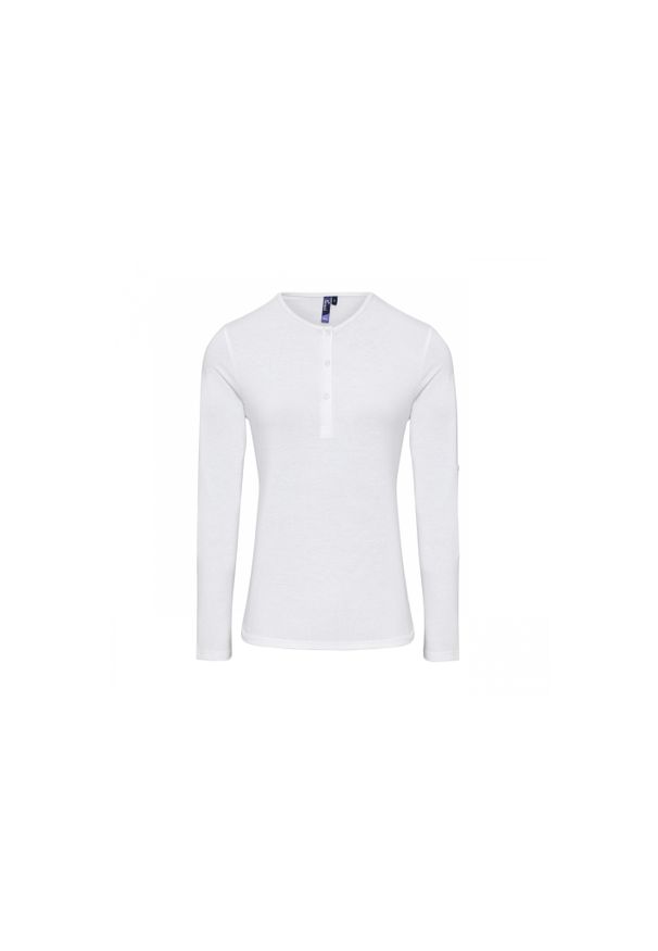 PREMIER - Koszulka damska Premier Long John. Kolor: biały. Materiał: materiał