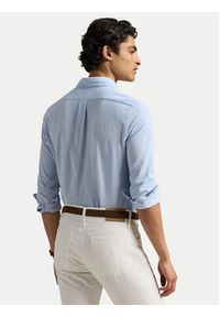Polo Ralph Lauren Koszula 710932545013 Błękitny Slim Fit. Typ kołnierza: polo. Kolor: niebieski. Materiał: bawełna #4