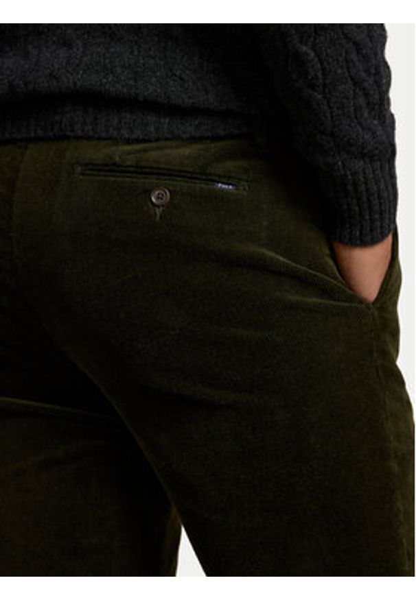 Polo Ralph Lauren Spodnie materiałowe 710879958016 Zielony Slim Fit. Kolor: zielony. Materiał: sztruks