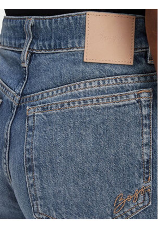 BOSS Jeansy C_Ada 50542481 Granatowy Straight Fit. Kolor: niebieski