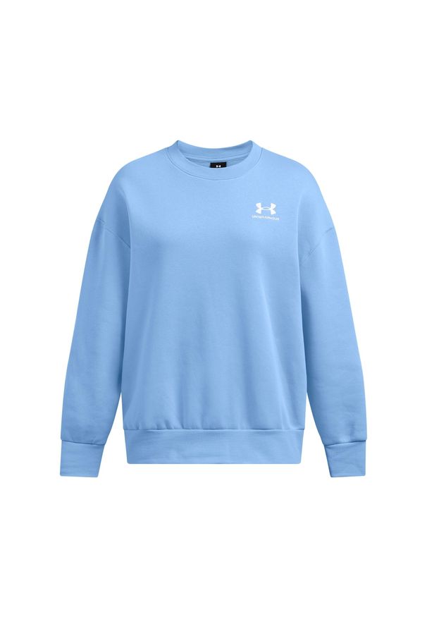 Oversize damski sweatshirt z okrągłym dekoltem Under Armour Icon Fleece. Kolor: biały, niebieski, wielokolorowy. Materiał: tkanina