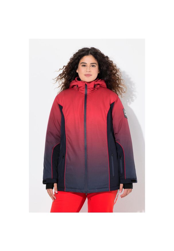 ULLA POPKEN - Damskie Kurtka sportowa dradientowa wodoodporna osłona przeciwśnieżna. Kolekcja: plus size. Kolor: niebieski. Materiał: poliester, materiał, elastan. Sezon: zima. Sport: narciarstwo