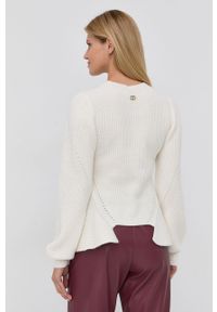 TwinSet - Twinset Sweter z domieszką wełny damski. Kolor: beżowy. Materiał: wełna. Długość rękawa: długi rękaw. Długość: długie #2