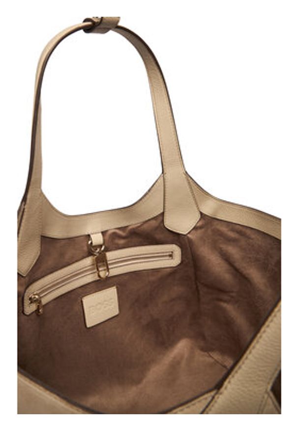 BOSS Torebka 50564663 Beżowy. Kolor: beżowy. Materiał: skórzane