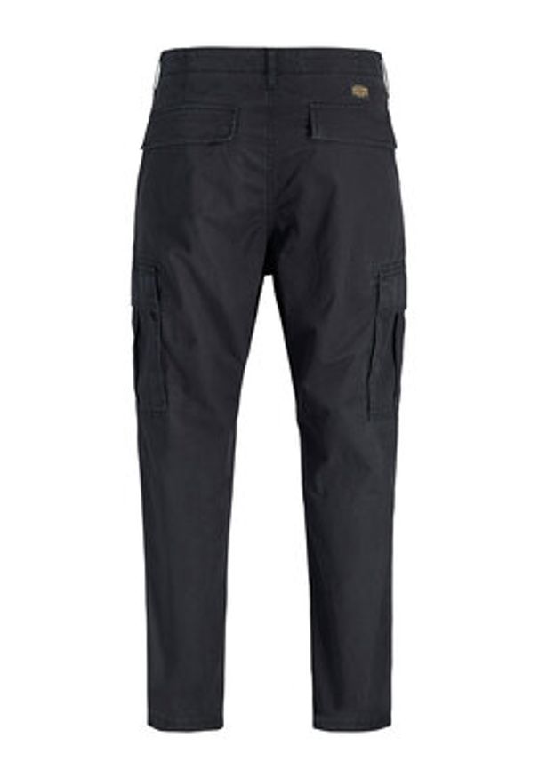 Jack & Jones Spodnie cargo Kane Frank 12291962 Czarny Relaxed Fit. Kolor: czarny. Materiał: bawełna