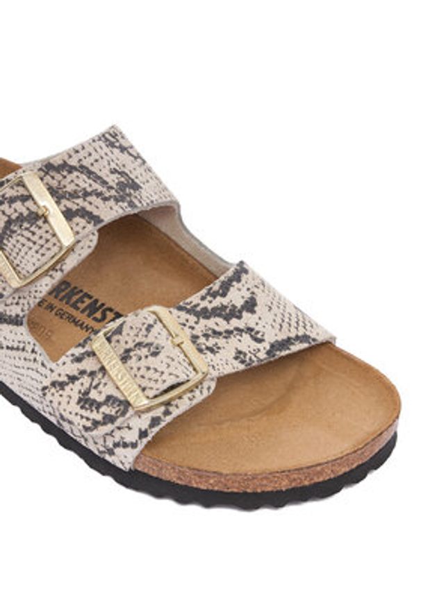 Birkenstock Klapki Arizona Print 1033065 Beżowy jasny. Kolor: beżowy. Materiał: skóra. Wzór: nadruk