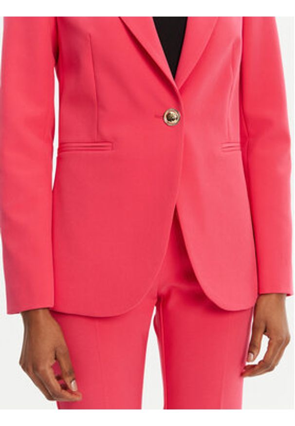 Rinascimento Marynarka CFC0122739003 Różowy Regular Fit. Kolor: różowy. Materiał: syntetyk