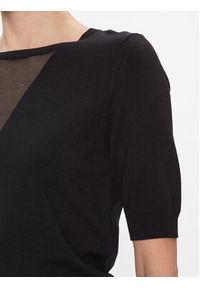 DKNY Sweter P2JSAXA5 Czarny Regular Fit. Kolor: czarny. Materiał: wiskoza