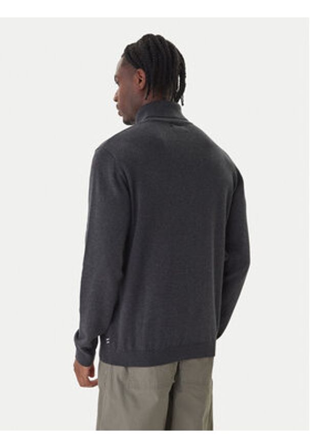 Jack & Jones Golf Basic 12287649 Czarny Regular Fit. Typ kołnierza: golf. Kolor: czarny. Materiał: bawełna