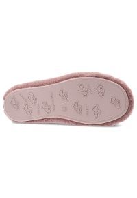 Różowe Kapcie Macarena Ciepłe Domowe Obuwie Damskie. Okazja: do domu. Kolor: różowy. Materiał: materiał. Wzór: aplikacja. Styl: elegancki, casual #5
