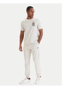 Aeronautica Militare Spodnie dresowe 261PF1008UF00674 Beżowy Regular Fit. Kolor: beżowy. Materiał: bawełna #5