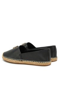 TOMMY HILFIGER - Tommy Hilfiger Espadryle Th Logo Leather Espadrille FW0FW08540 Czarny. Kolor: czarny. Materiał: skóra