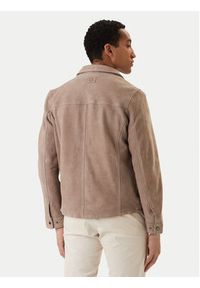 Milestone Kurtka skórzana Valerio 612205 60790 Beżowy Regular Fit. Kolor: beżowy. Materiał: welur #5