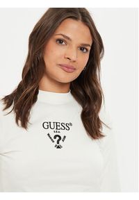 Guess Bluzka Colette V4YI23 KCDH1 Biały Super Slim Fit. Kolor: biały. Materiał: bawełna #5