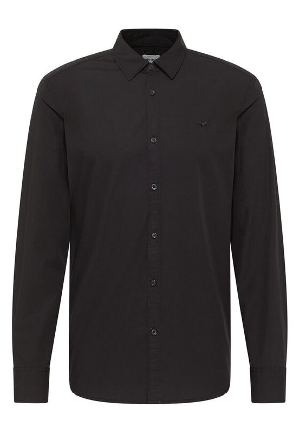 Mustang Koszula Canton 1016238 Czarny Slim Fit. Kolor: czarny. Materiał: bawełna