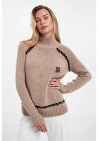 Ermanno Firenze - Sweter damski wełniany ERMANNO FIRENZE. Materiał: wełna #3