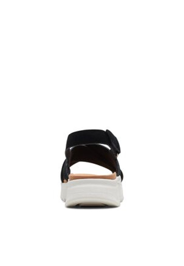 Clarks Sandały DashLite Wish 26171948 Czarny. Kolor: czarny. Materiał: zamsz, skóra