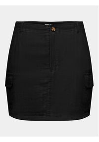 only - ONLY Spódnica mini Malfy-Caro 15310982 Czarny Regular Fit. Kolor: czarny. Materiał: len