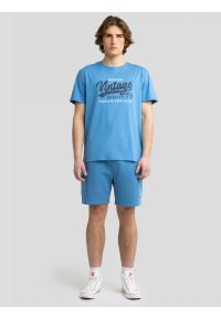 Big-Star - Szorty męskie dresowe niebieskie Mandos 402. Okazja: na plażę. Kolor: niebieski. Materiał: dresówka. Sezon: lato. Styl: wakacyjny, elegancki, klasyczny, sportowy #3