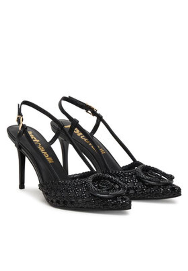 Just Cavalli Szpilki 80RA3S14 ZSE38 Czarny. Kolor: czarny. Materiał: skóra. Obcas: na szpilce