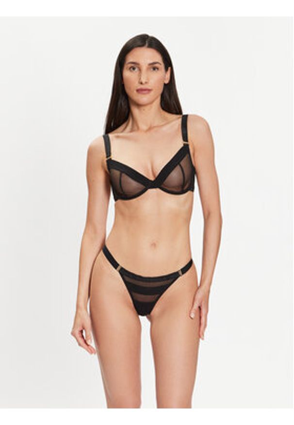 Bluebella Biustonosz z fiszbiną Lilia 41319 Czarny. Kolor: czarny. Materiał: syntetyk