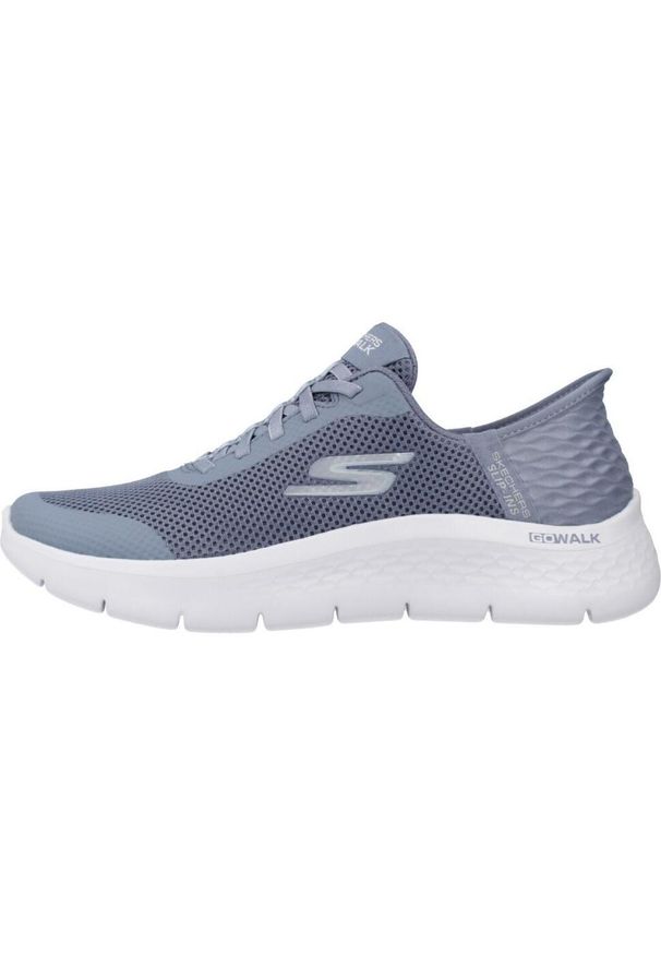 skechers - Buty do chodzenia damskie Skechers Blu Go Walk. Kolor: niebieski. Materiał: syntetyk, materiał. Szerokość cholewki: normalna. Model: Skechers Sport. Sport: turystyka piesza