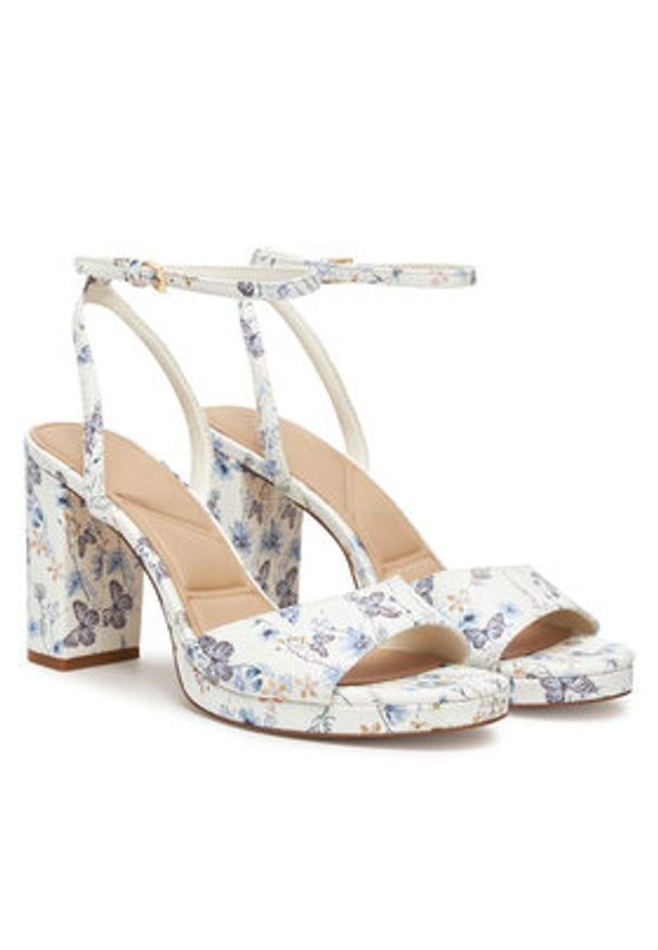 Aldo Sandały Gracious 13966704 Biały. Kolor: biały. Materiał: skóra