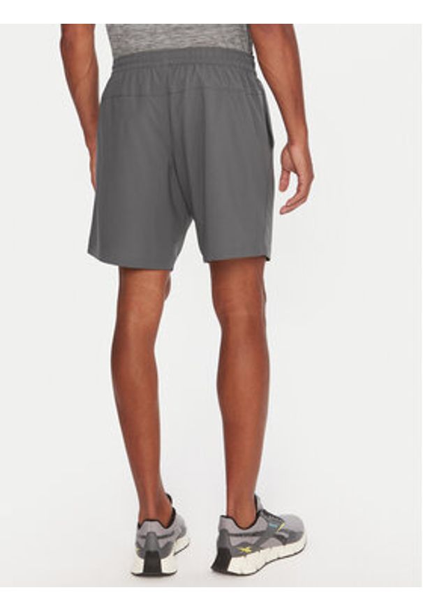 Reebok Szorty sportowe RK25181CCM Szary Regular Fit. Kolor: szary. Materiał: syntetyk. Styl: sportowy