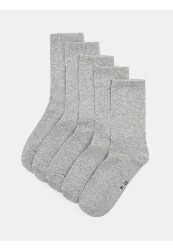 Sinsay - Długie skarpetki OEKO-TEX 5 pack - szary. Kolor: szary