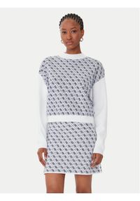 Guess Golf W5BR23 Z3JD2 Écru Relaxed Fit. Typ kołnierza: golf. Materiał: syntetyk