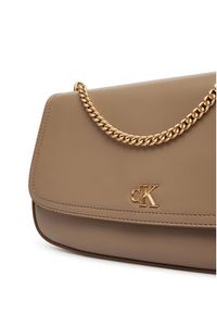 Calvin Klein Torebka Ck Convertible Chain Medium Bag LV04F3171G Beżowy. Kolor: beżowy. Materiał: skórzane #5