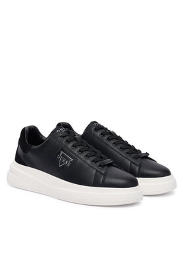 Guess Sneakersy FMFBAN LEL12 Czarny. Kolor: czarny. Materiał: skóra