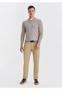 Pako Lorente - PAKO LORENTE - Wełniany sweter w kolorze beżowym. Okazja: na co dzień. Kolor: niebieski, beżowy. Materiał: wełna. Sezon: jesień. Styl: casual #4