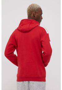 adidas Performance bluza HC6282 męska kolor czerwony z kapturem z aplikacją. Typ kołnierza: kaptur. Kolor: czerwony. Materiał: poliester, dzianina. Wzór: aplikacja #4