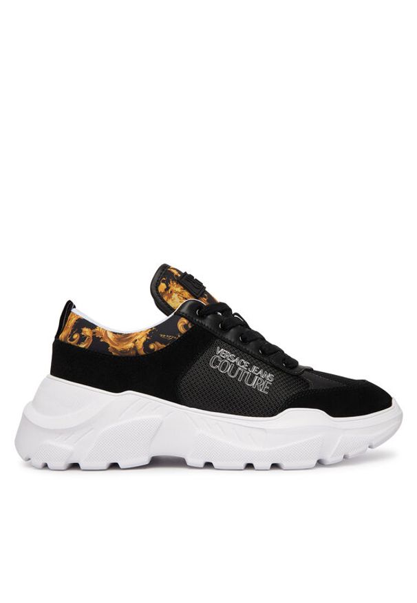 Versace Jeans Couture Sneakersy 80YA3SC1 Czarny. Kolor: czarny. Materiał: skóra