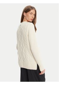 Barbour Sweter Burne Crew LKN1572WH51 Écru Regular Fit. Materiał: bawełna #5