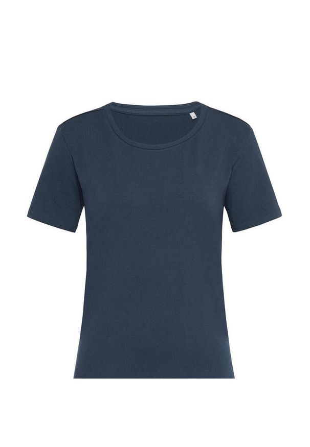 Stedman - Koszulka Damska Claire Crew Neck Relaxed Fit T-shirt. Kolor: niebieski. Sport: turystyka piesza