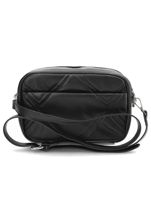 Torebka damska Filippo, z podwójną komorą i regulowanym paskiem, czarna, TD0382/22 BK. Kolor: czarny. Wzór: gładki. Materiał: skórzane. Styl: casual, elegancki