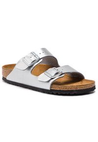 Birkenstock Klapki Arizona Bs 1012283 Srebrny. Kolor: srebrny. Materiał: skóra