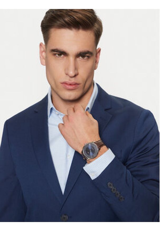 TOMMY HILFIGER - Tommy Hilfiger Zegarek Becker 1710536 Brązowy. Kolor: brązowy. Materiał: skóra